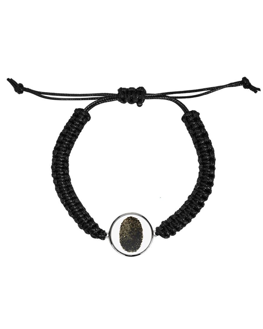 Fingerprint Bracelet Cord Circle Bracelet