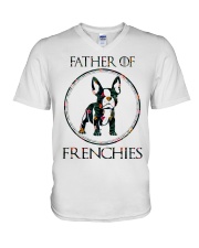 Father Of Frenchie Gift T Shirt V-Neck T-Shirt thumbnail