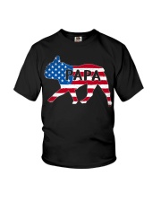 Papa French Bulldog American Flag Shirt Youth T-Shirt thumbnail