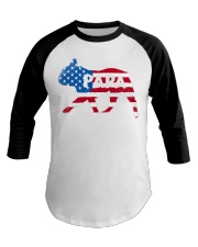 Papa French Bulldog American Flag Shirt Baseball Tee thumbnail