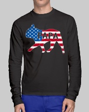 Papa French Bulldog American Flag Shirt Long Sleeve Tee lifestyle-unisex-longsleeve-front-1