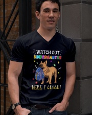 French Bulldog Watch Out Kindergarten T Shirt V-Neck T-Shirt lifestyle-mens-vneck-front-2