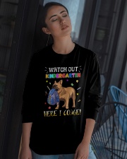 French Bulldog Watch Out Kindergarten T Shirt Long Sleeve Tee apparel-long-sleeve-tee-lifestyle-05