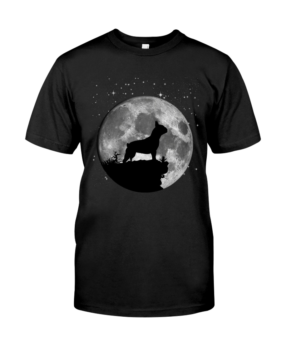 French Bulldog On The Moon T Shirt Premium Fit Mens Tee