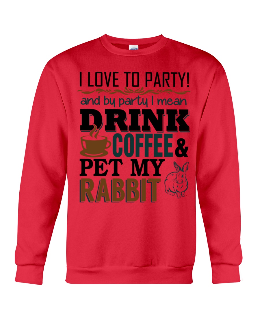 Coffee And Rabbit T-Shirt Crewneck Sweatshirt