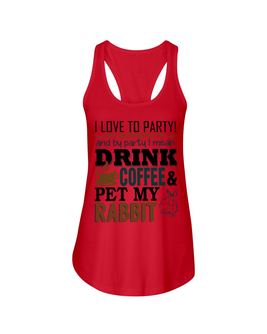 Coffee And Rabbit T-Shirt Ladies Flowy Tank