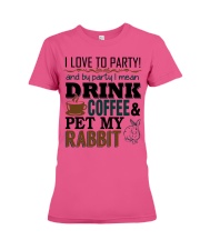 Coffee And Rabbit T-Shirt Premium Fit Ladies Tee thumbnail