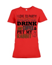 Coffee And Rabbit T-Shirt Premium Fit Ladies Tee front