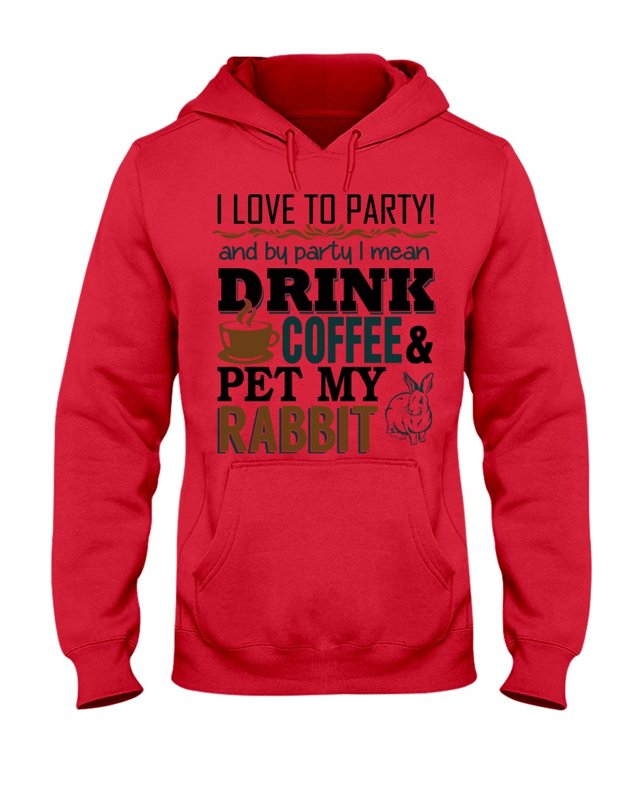 Coffee And Rabbit T-Shirt Hooded Sweatshirt