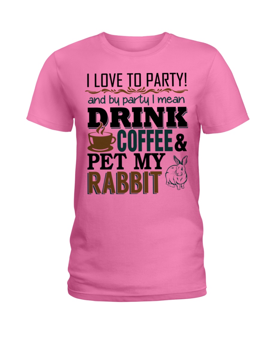 Coffee And Rabbit T-Shirt Ladies T-Shirt