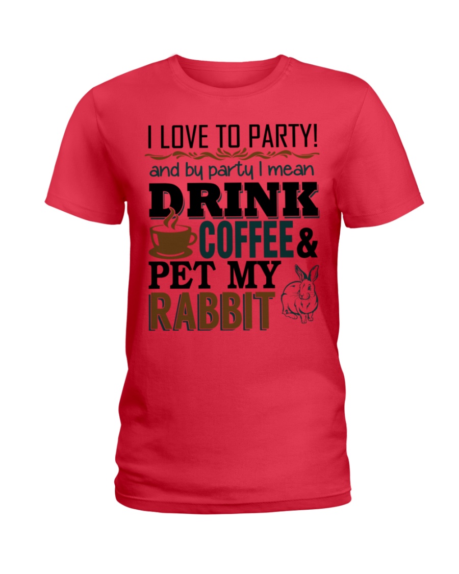 Coffee And Rabbit T-Shirt Ladies T-Shirt