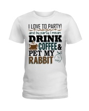 Coffee And Rabbit T-Shirt Ladies T-Shirt front