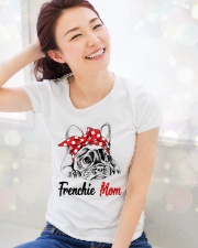 Frechie Mom With Red Bandana Premium Fit Ladies Tee lifestyle-holiday-womenscrewneck-front-1