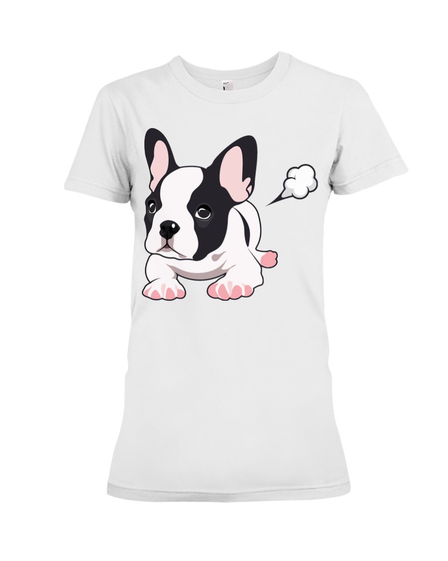 Funny French Bulldog Puppy T Shirt Premium Fit Ladies Tee