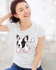 Funny French Bulldog Puppy T Shirt Premium Fit Ladies Tee lifestyle-holiday-womenscrewneck-front-1
