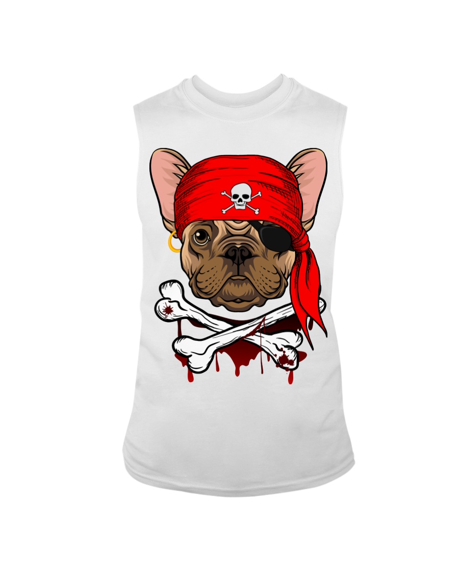 French bulldog Pirate Halloween Costume Sleeveless Tee