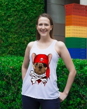 French bulldog Pirate Halloween Costume Ladies Flowy Tank lifestyle-bellaflowy-tank-front-2