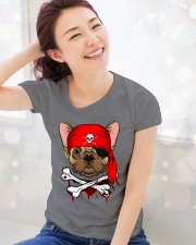 French bulldog Pirate Halloween Costume Premium Fit Ladies Tee lifestyle-holiday-womenscrewneck-front-1