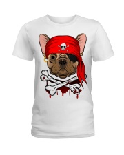 French bulldog Pirate Halloween Costume Ladies T-Shirt thumbnail