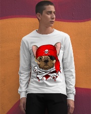 French bulldog Pirate Halloween Costume Long Sleeve Tee apparel-long-sleeve-tee-lifestyle-04
