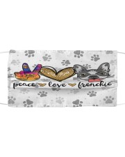 Peace Love Frenchie Face Mask Cloth face mask front