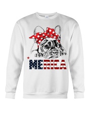 FRENCHIE-MERICA-With-Red-Bandana Crewneck Sweatshirt thumbnail