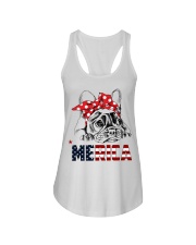 FRENCHIE-MERICA-With-Red-Bandana Ladies Flowy Tank thumbnail