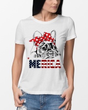 FRENCHIE-MERICA-With-Red-Bandana Premium Fit Ladies Tee lifestyle-women-crewneck-front-10
