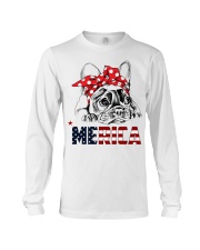 FRENCHIE-MERICA-With-Red-Bandana Long Sleeve Tee thumbnail