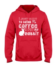 Coffee And Pet My Rabbit T-Shirt Hooded Sweatshirt front