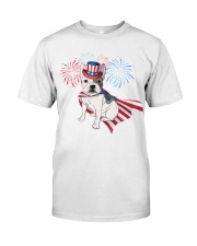 Frenchie America-Cloak Patriot-Hat 4th 7 Classic T-Shirt thumbnail