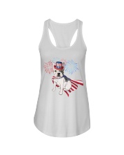 Frenchie America-Cloak Patriot-Hat 4th 7 Ladies Flowy Tank thumbnail