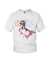 Frenchie America-Cloak Patriot-Hat 4th 7 Youth T-Shirt thumbnail