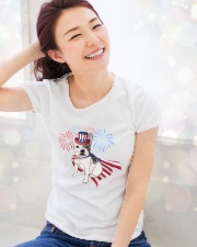 Frenchie America-Cloak Patriot-Hat 4th 7 Premium Fit Ladies Tee lifestyle-holiday-womenscrewneck-front-1