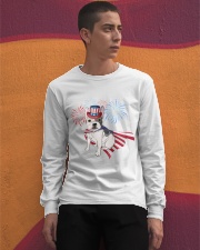 Frenchie America-Cloak Patriot-Hat 4th 7 Long Sleeve Tee apparel-long-sleeve-tee-lifestyle-04