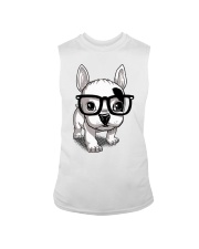 Frenchie Puppy With Glasses T Shirt Sleeveless Tee thumbnail