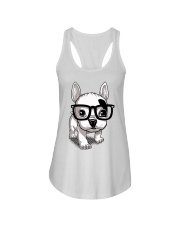 Frenchie Puppy With Glasses T Shirt Ladies Flowy Tank thumbnail