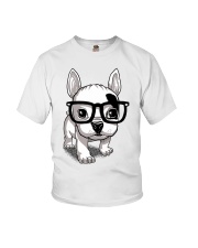 Frenchie Puppy With Glasses T Shirt Youth T-Shirt thumbnail