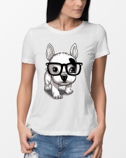 Frenchie Puppy With Glasses T Shirt Premium Fit Ladies Tee lifestyle-women-crewneck-front-10