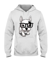Frenchie Puppy With Glasses T Shirt Hooded Sweatshirt thumbnail