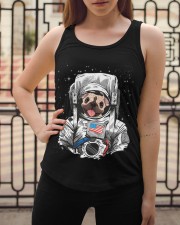Frenchie Astronaut Suit Ladies Flowy Tank apparel-ladies-flowy-tank-lifestyle-04