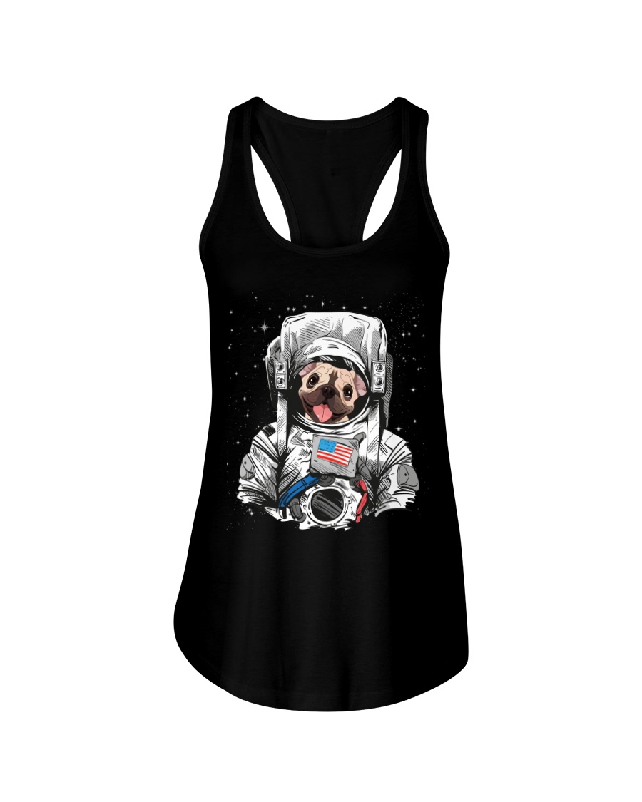 Frenchie Astronaut Suit Ladies Flowy Tank
