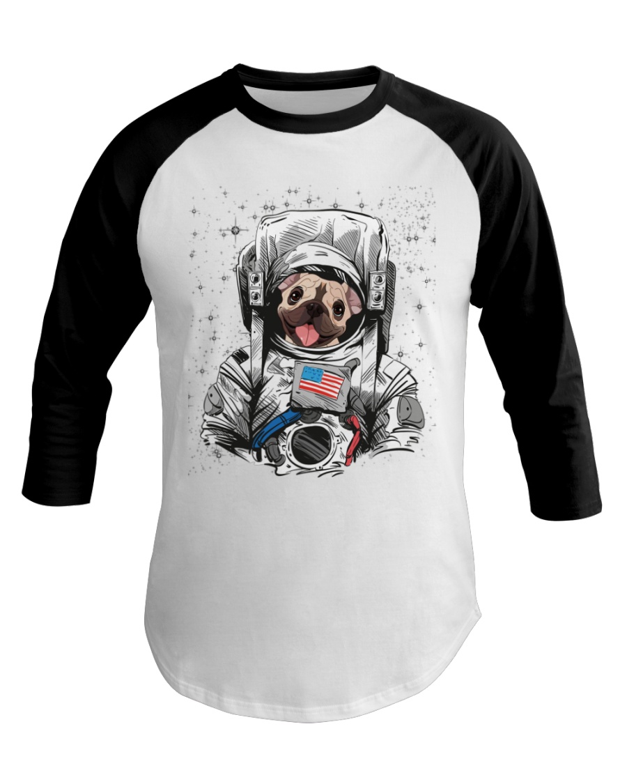 Frenchie Astronaut Suit Baseball Tee