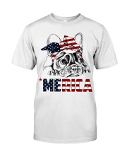 Frenchie Dog USA Flag Headband Gift Premium Fit Mens Tee thumbnail