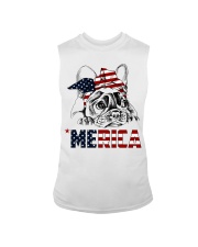 Frenchie Dog USA Flag Headband Gift Sleeveless Tee thumbnail
