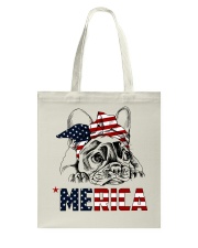 Frenchie Dog USA Flag Headband Gift Tote Bag thumbnail
