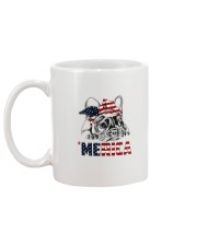 Frenchie Dog USA Flag Headband Gift Mug back