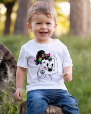 Frenchie With Hippie Woman Youth T-Shirt lifestyle-youth-tshirt-front-4