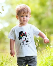 Frenchie With Hippie Woman Youth T-Shirt lifestyle-youth-tshirt-front-5