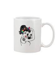 Frenchie With Hippie Woman Mug thumbnail